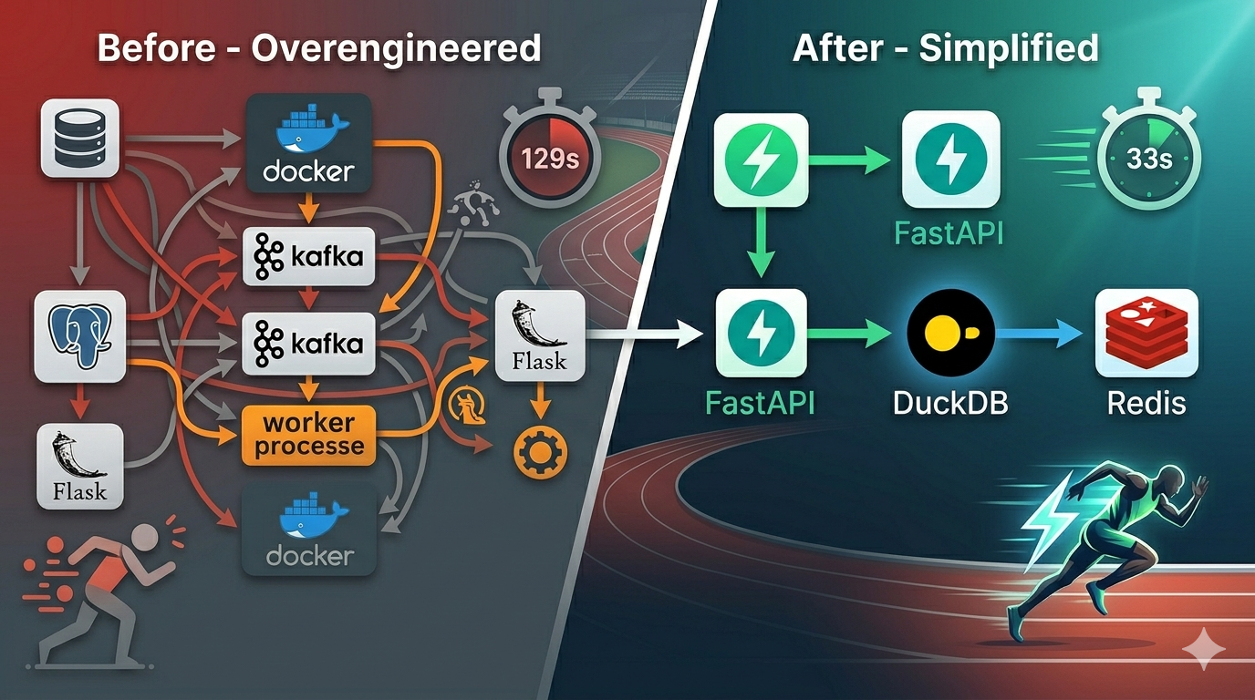 Rebuilding by Removing: How I Made My Sports Analytics Pipeline 20x Faster